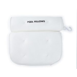 Pool Fellows Mesh Hydrotherapy Spa Pillow, Anti Slip, Waterproof Bathtub Pillow Equipped with Suction Cups